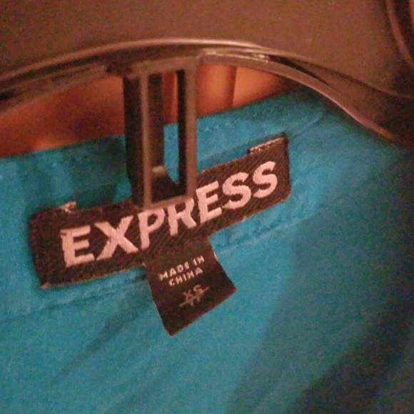 Express turquoise blouse XS EUC - Picture 2 of 5